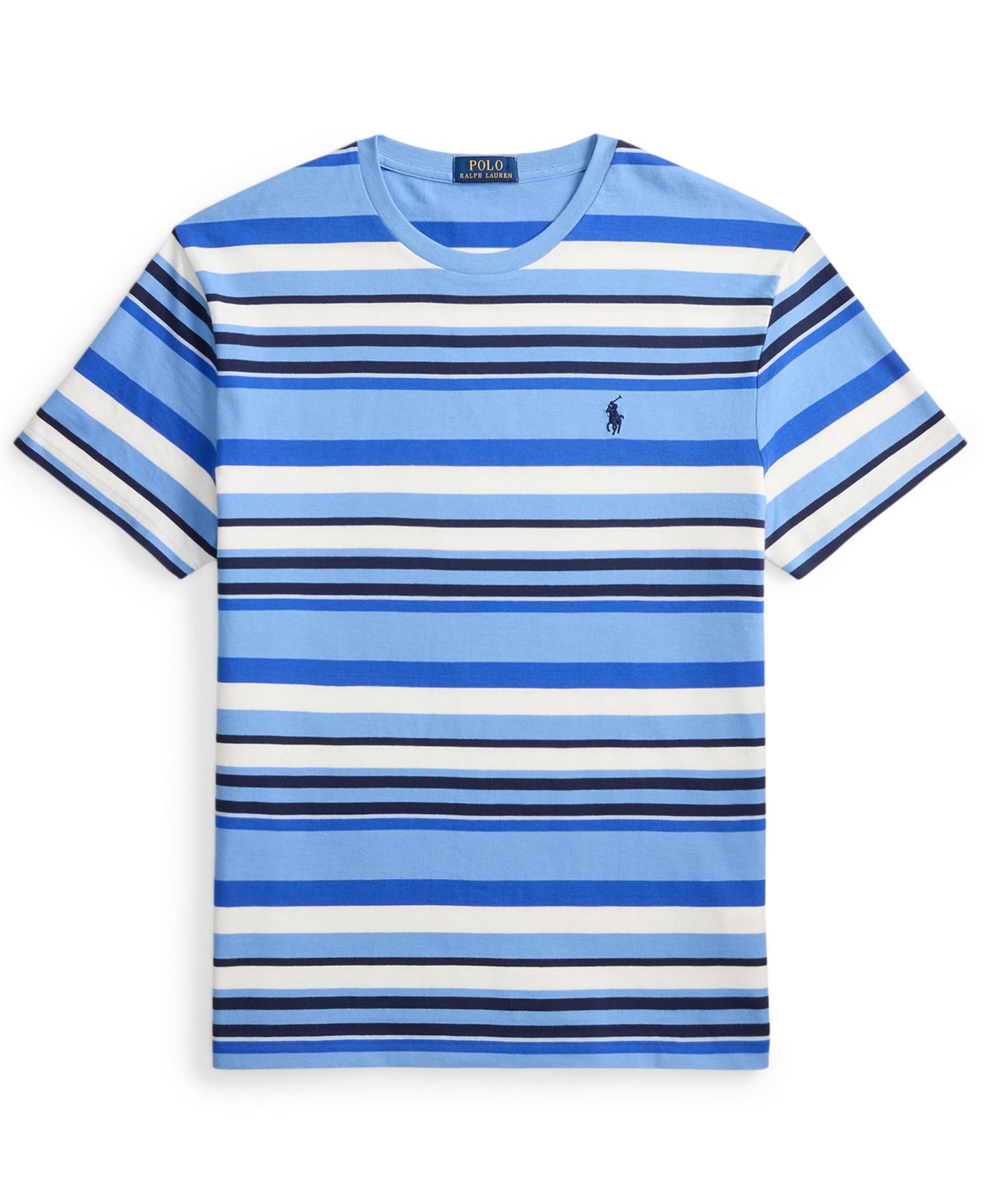 Мужская футболка Polo Ralph Lauren Classic-Fit Striped Jersey, цвет: Синий разноцветный — фото 6