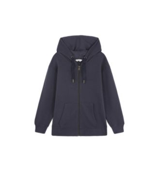 Little Girls Embossed Skull Zip Hoodie