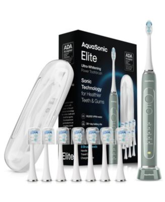 AquaSonic Elite Rechargeable Electric Toothbrush Set - ADA Accepted, 5 ...