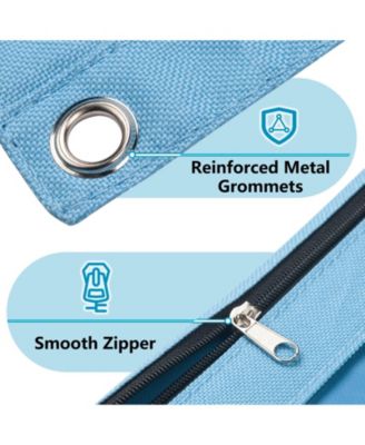 6 Pack Pencil Pouches 3 Ring Binder Zipper Clear Top Bag Grommets