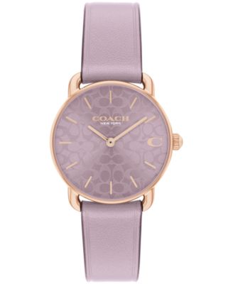 Women's Elliot Purple Leather Strap Watch, 28mm