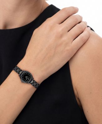 Women's Kitt Black Ceramic Bracelet Watch, 21mm