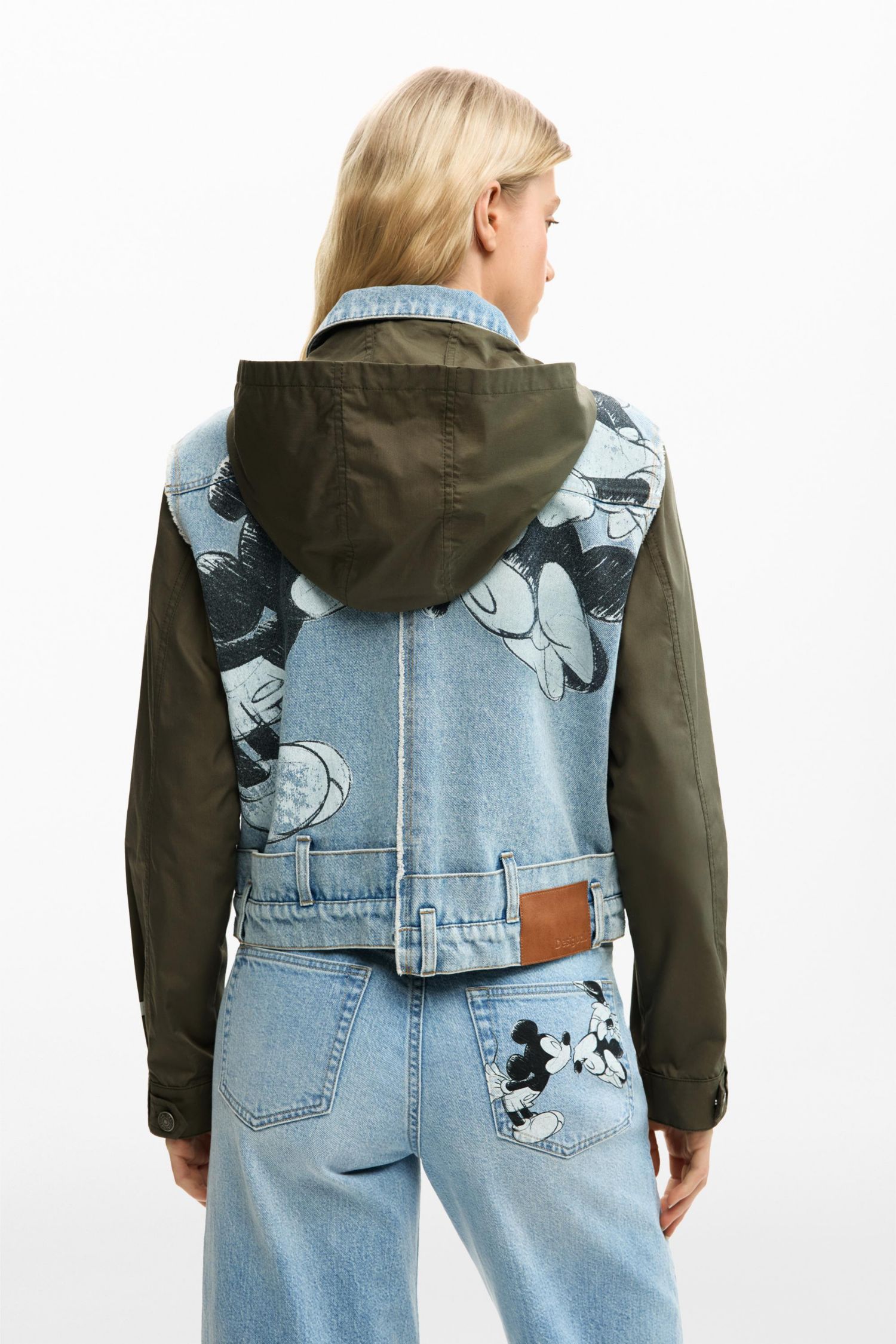 Women's Bimaterial parka Mickey Mouse