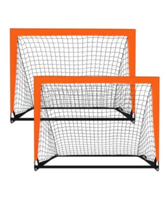 2 Pack, 4'x3' Portable Soccer Goals Pop Up Backyard Indoor Outdoor Sports Gifts