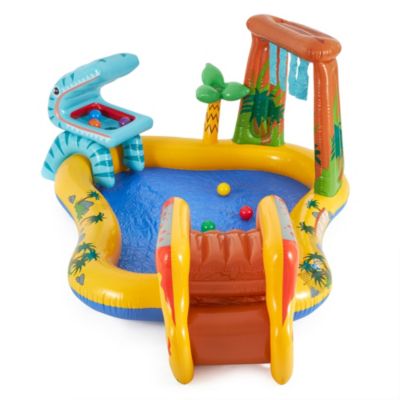 Inflatable Kids Dinosaur Play Center Outdoor Water Park Pool with Slide