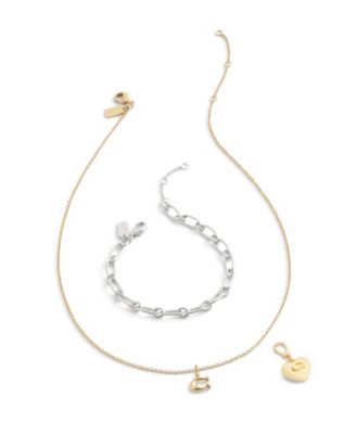 Gold Collectible Signature Sculpted C Heart Jewelry Charm