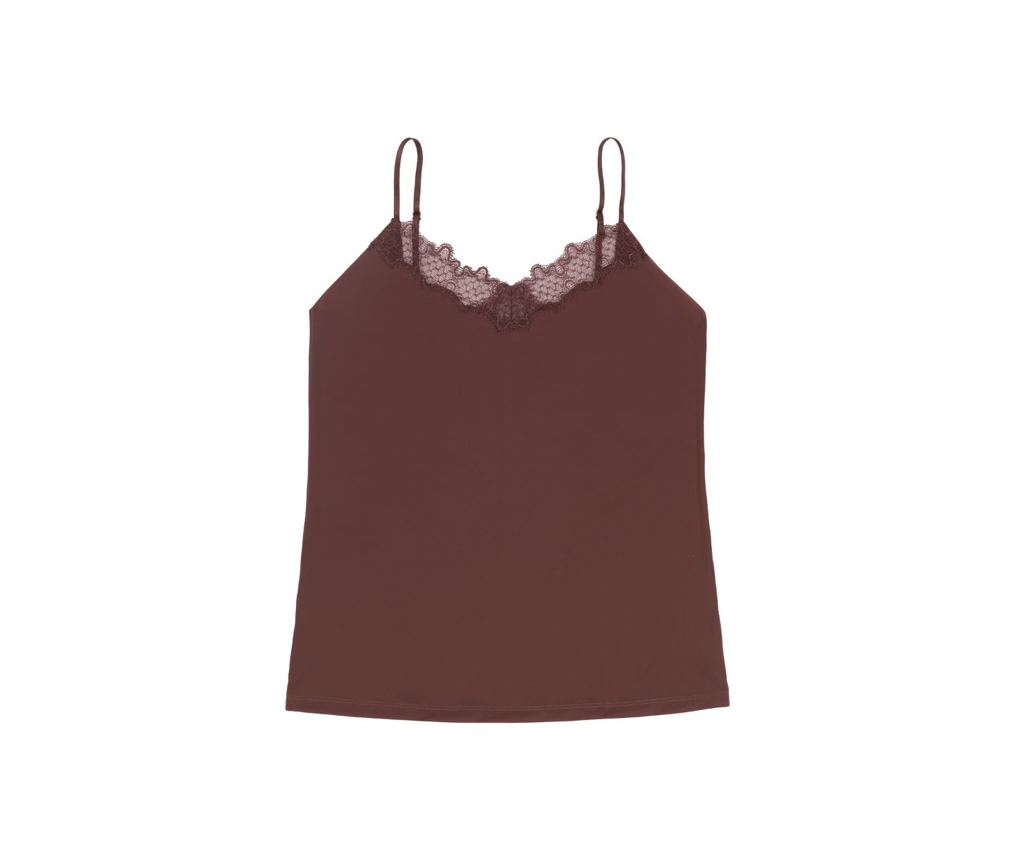 Женский топ Uwila Warrior Soft Seamless Camisole with Lace Trim, цвет: Шоколадный — фото 3