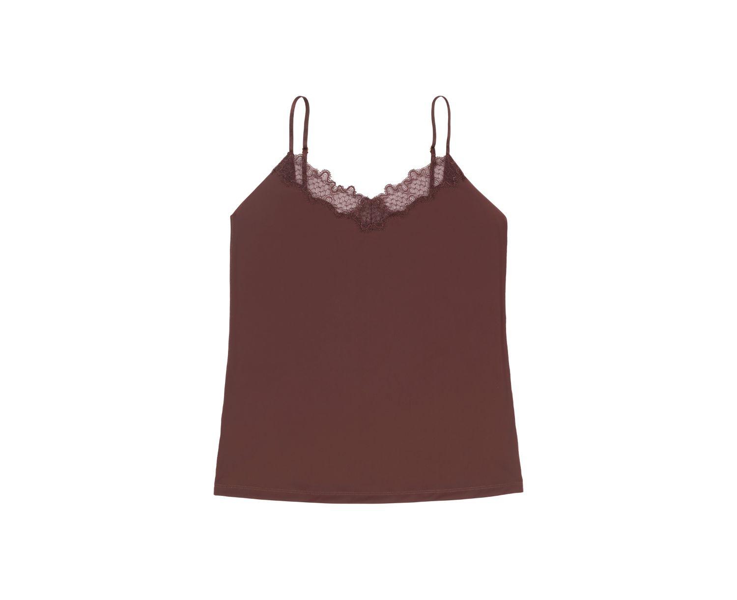 Women's Soft Seamless Camisole with Lace Trim