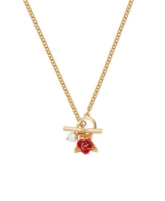 English Rose Pearl Gold Chain Necklace