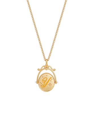 Y Initial Yarrow Gold Spinner Chain Necklace