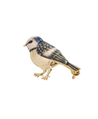Enamel Blue Brooch