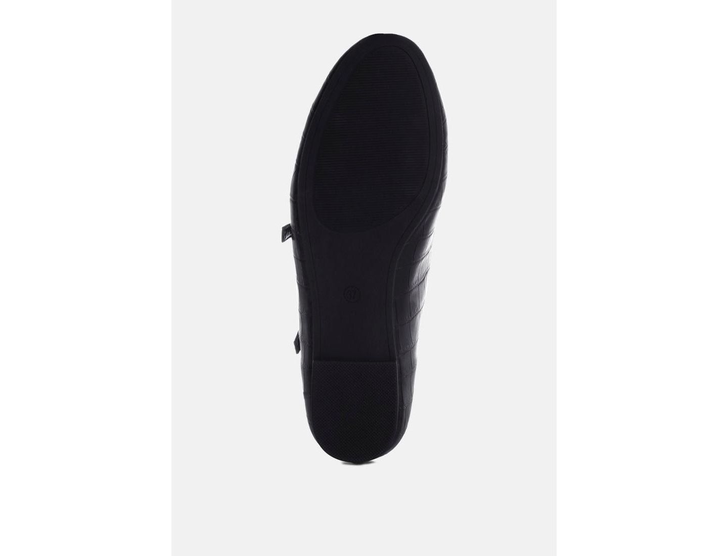 Женские балетки Rag & Co Chirola в стиле Мэри Джейн, цвет: Чёрная искусственная кожа — фото 5