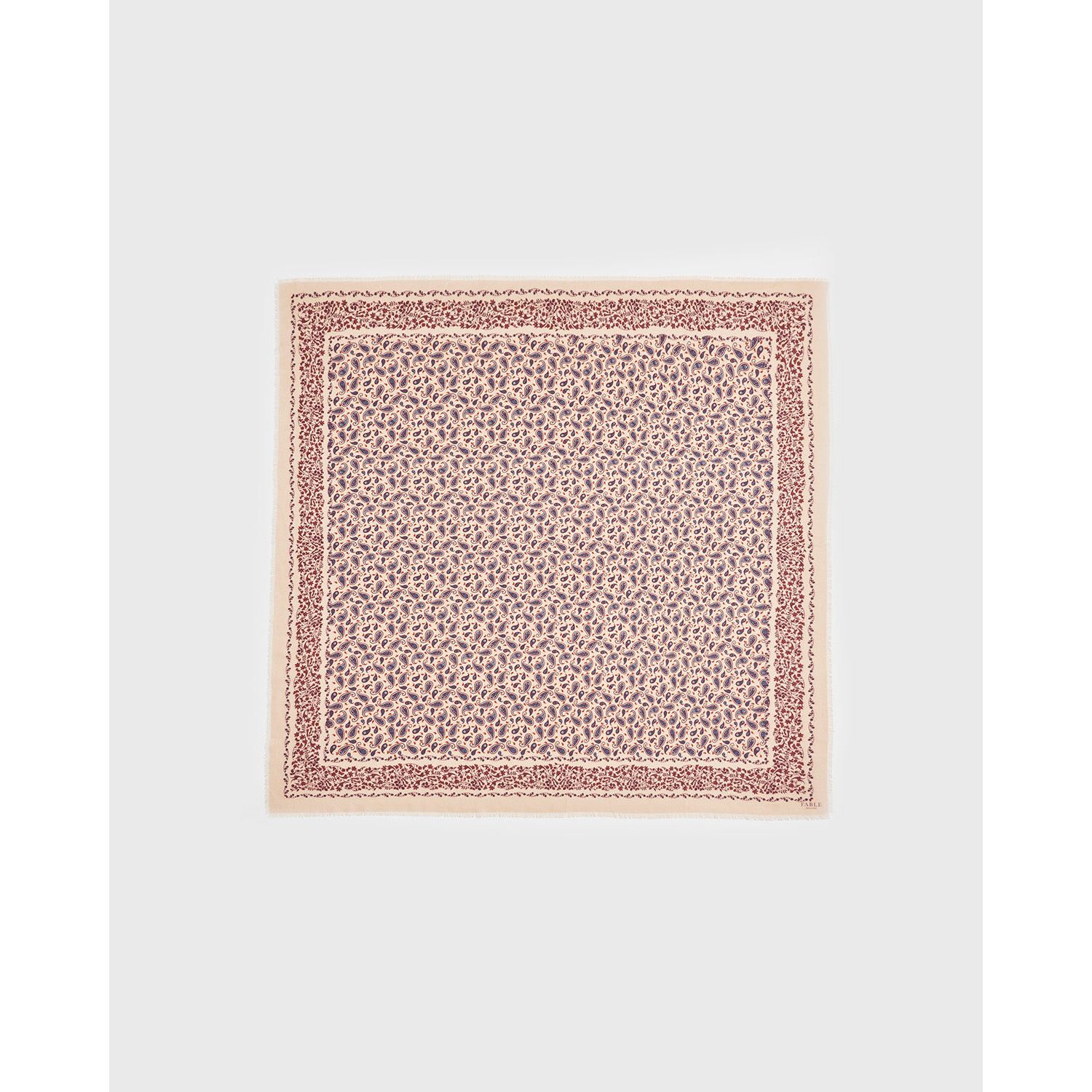 Paisley Folk Caramel Square Scarf