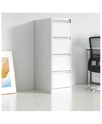 Vertical Steel Filing Cabinet with 4 Locking Drawers