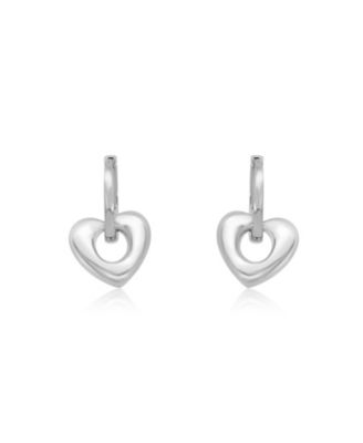 Heart Huggie Hoop Earrings