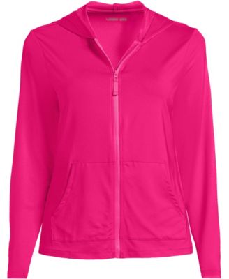 Plus Size SunShade UPF 50 Hooded Zip Front Rash Guard