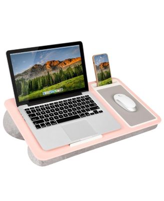 15.6" Home Office Lap Desk With Device Ledge Mouse Pad Phone Holder