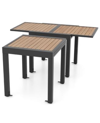 31.5''-63'' Extendable Patio Table L-shaped Brace Included for Fixation Outdoor