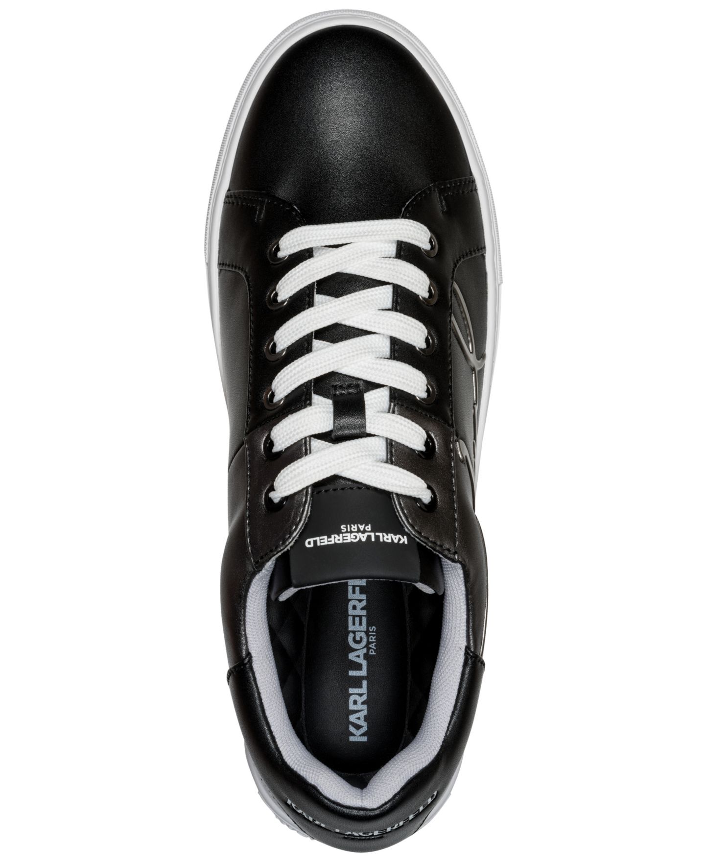 Мужские кроссовки KARL LAGERFELD PARIS Lace-Up, цвет: Чёрный / Металлический — фото 4