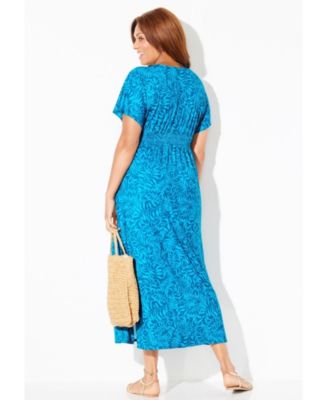 Women's Pack and Go Wrinkle-Resistant Maxi Cover Up Dress
