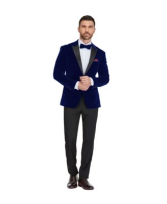 Men's 2-Piece Velvet Peak Lapel Slim-Fit Tuxedo