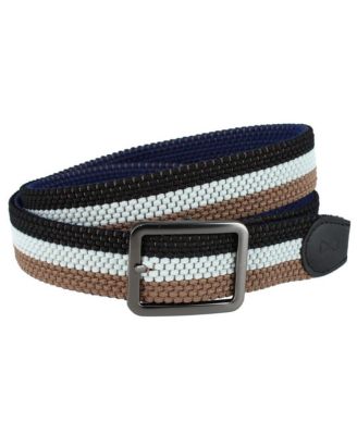 Men's Matias Stripe Reversible Braided Casual Golf Belt