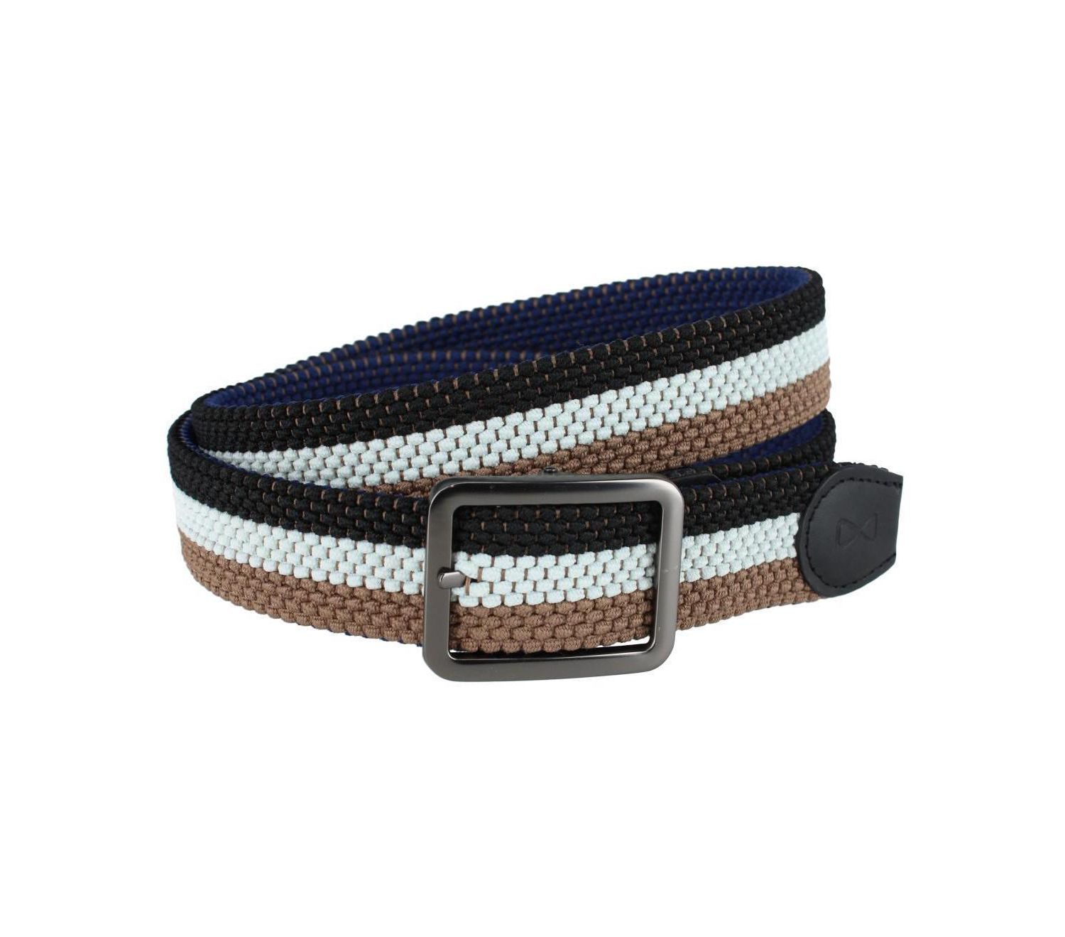 Men's Matias Stripe Reversible Braided Casual Golf Belt