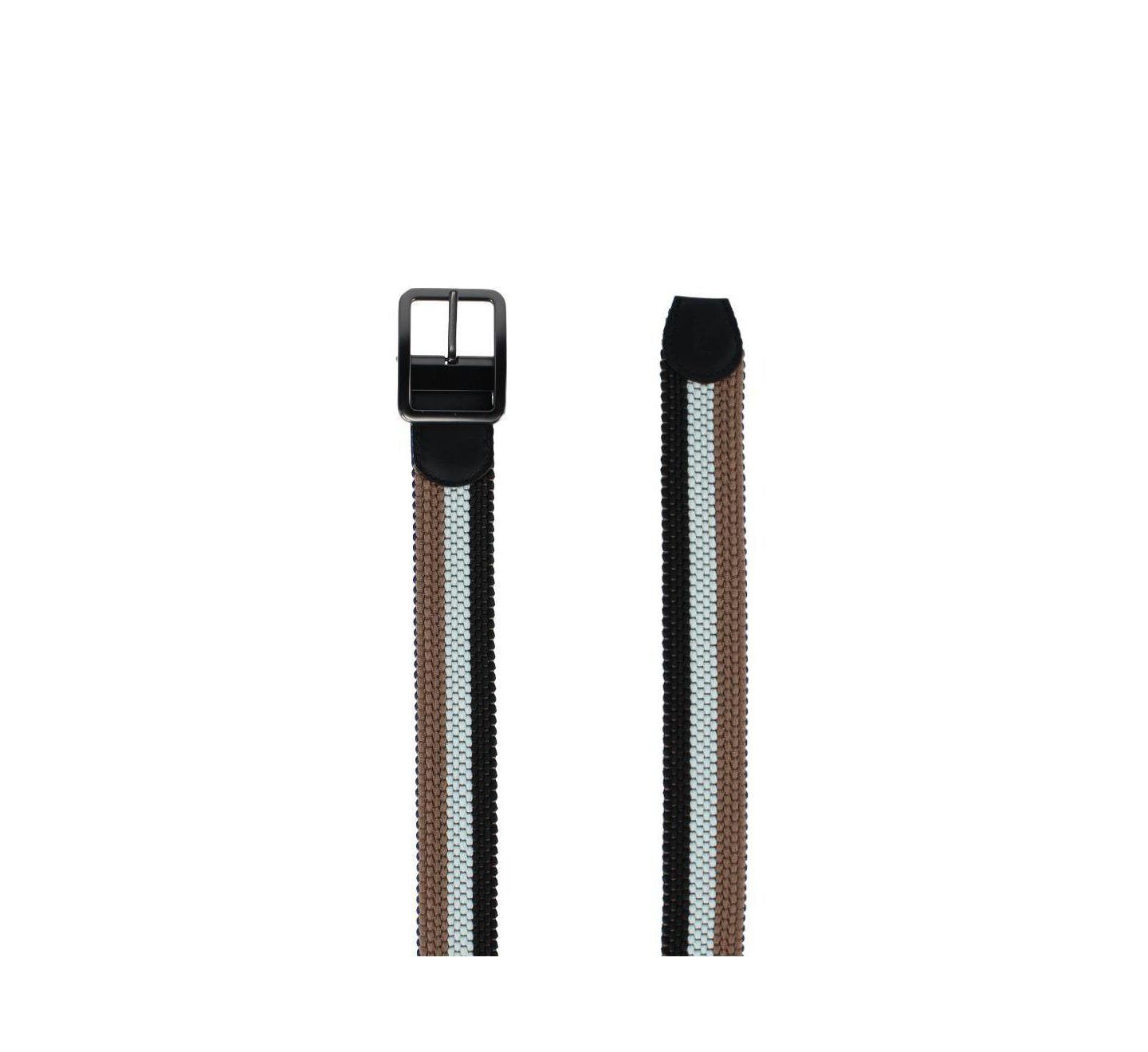 Мужской ремень TRAFALGAR Big & Tall Matias Stripe Reversible Braided Casual Golf Belt, цвет: Синий / Хаки — фото 2