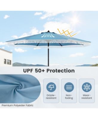 9 ft Patio Umbrella with Sun Protective Canopy