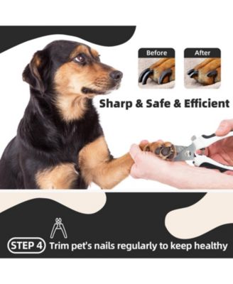 Dog Grooming Kit 7-Piece Deshedding Undercoat Rake Slicker Dematting Comb Clipper Bath Brush for Dogs Cats