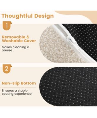 Moon-Shaped Floor Sofa Chair with Soft Teddy Fleece