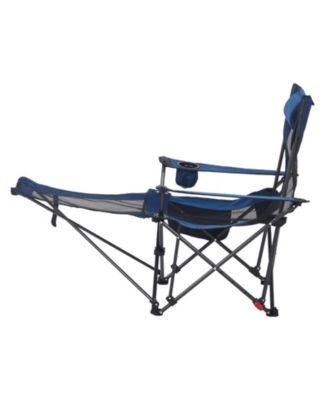 4-Position Reclining Camping Chair Folding Patio Lounger 52.36 x 21.65 x 15.74