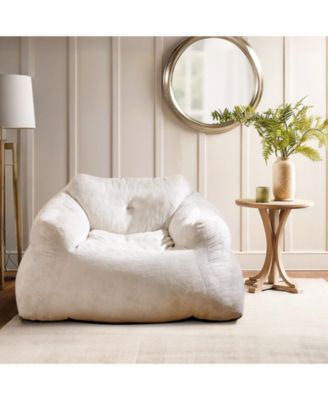 Plush Bean Bag Lazy Sofa Chair with Ultra-Soft Velvet Cover