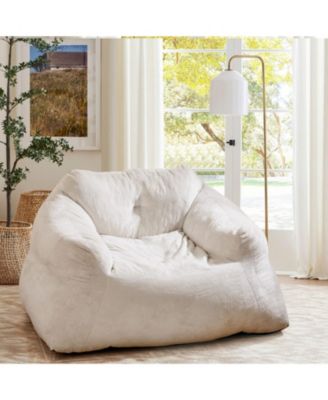 Plush Bean Bag Lazy Sofa Chair with Ultra-Soft Velvet Cover