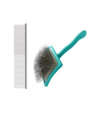 Aronkl Dog Slicker Brush Extra Long Pins Grooming Shedding Tangles Loose Hair for Medium Long Hair Dogs Cats - Green 48$