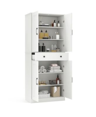 Tall Farmhouse Storage Cabinet with Sliding Barn Doors