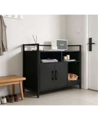  Modern Cat Washroom with Double Doors and Scratch Board
