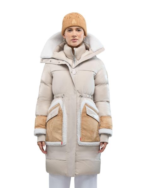 Женские куртки Alpenhaus Women's Malet Puffer Parka with Mixed Media Detailing