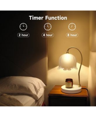 Dimmable Candle Warmer Lamp with Timer and 2 Bulbs for Home Decor