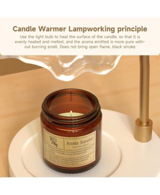 Dimmable Candle Warmer Lamp with Timer and 2 Bulbs for Home Decor