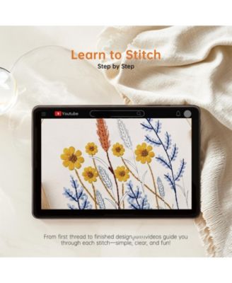 5 Pack Beginner Embroidery Kit Adults Floral Patterns Hoop Threads Tools