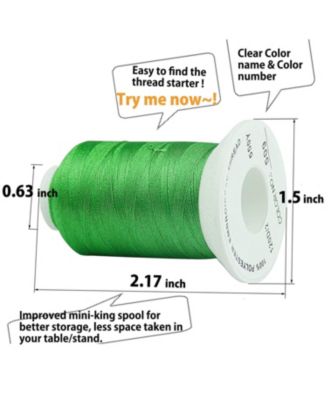Polyester Embroidery Thread Kit 63 Colors for Brother Babylock Janome Singer Pfaff Husqvarna Bernina Sewing Machines