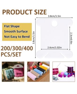 200pcs Embroidery Floss Bobbins Plastic Organizer Sewing Machine Bobbin Thread Holder Storage Needlework Supplies