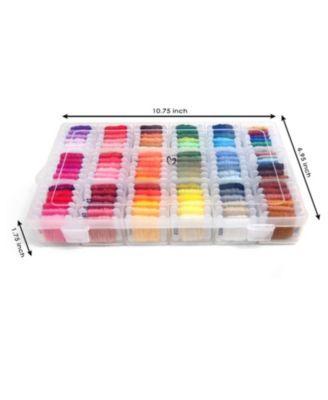 108 colors Embroidery Floss Kit Cotton Metallic Threads DMC Color Coding Cross Stitch Friendship Bracelets Crafts Organizer Box