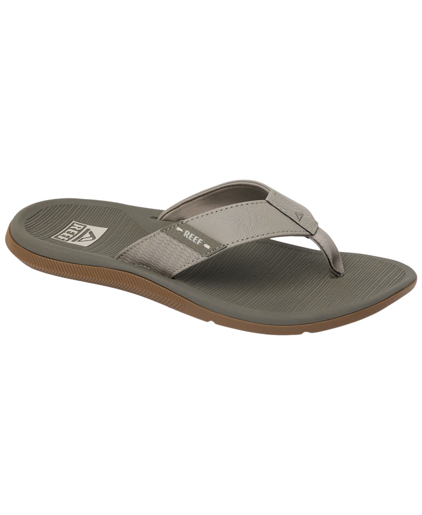 Мужские сандалии REEF Cushion Phantom 2.0 LE Slip-On Sandal, цвет: Коричневый / Чёрный — фото 1