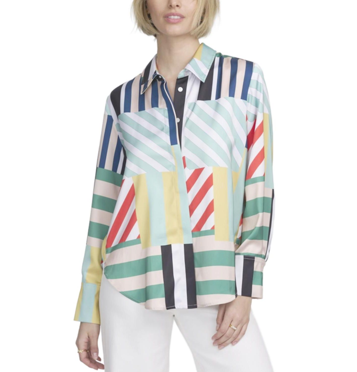 Женская рубашка ELLE Collection Long Sleeve, цвет: Разноцветный — фото 3