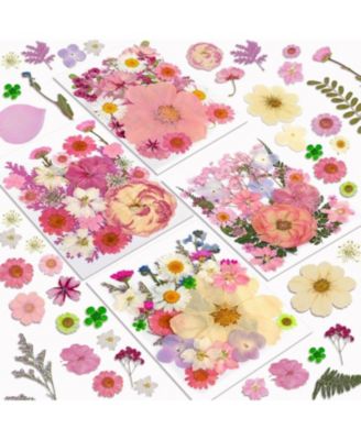 100pcs Dried Flowers Pressed Leaves Craft Kit DIY Soap Candle Scrapbook Card Making Supplies