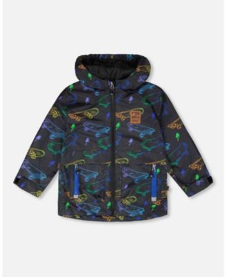 Big Boys Mid-Season Jacket Printed Skateboards