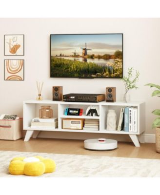 48 in Modern TV Console with 4 Open Storage Compartments