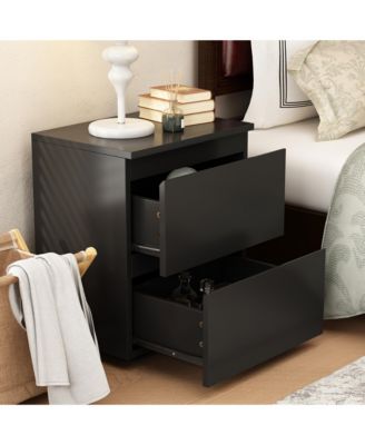2-Drawer Nightstand, Bedside Table,Bedroom Dresser Chest